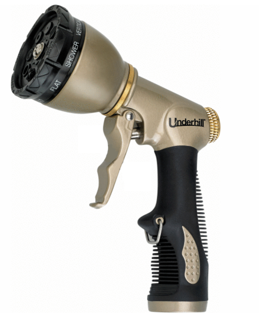 Underhill NG200-8S, Pattern Master, Gold Series Nozzle, 8 Spray Patterns, 3/4" hose thread inlet