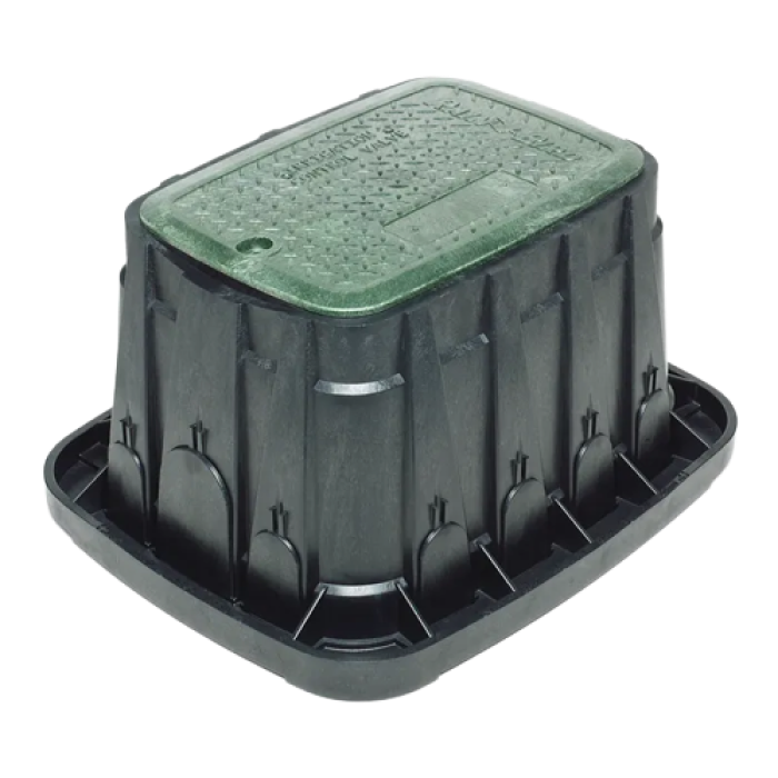 Rain Bird VBSTD, Standard Valve Box With Black Body And Green Lid