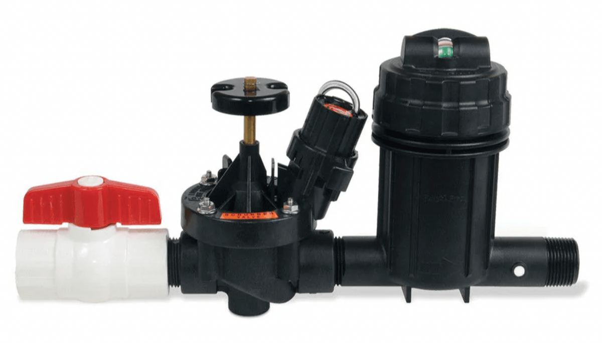 Rain Bird XCZ100PRBCOM - Wide Flow Commercial Control Zone Kit with 1 in. Ball Valve, 1 in. PESB Valve & 1 in. Pressure Regulating (40 psi) Basket Filter