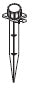 NDS Black Dial-A-Flo™ 360° Adjustable Emitter With 6" Stake 0-10 Gph (100 Per Bag)