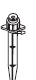 NDS Black Dial-A-Flo™ 360° Fan Spray Adjustable Emitter With 6" Stake 0-20 Gph