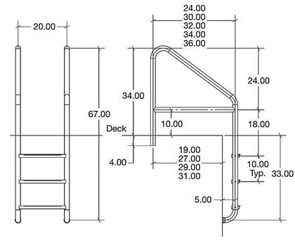 S.R. Smith Florida Rollout 3 Step Ladder w Crossbrace | 50-792S-36