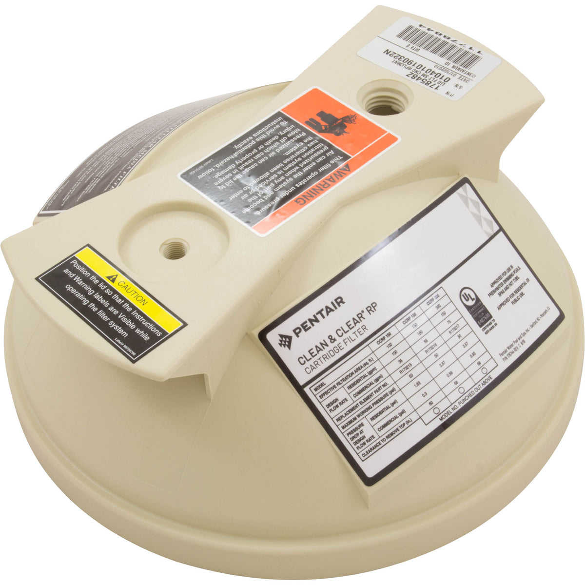 Pentair 178548Z Clean and Clear RP 100 square foot filter cartridge tank lid