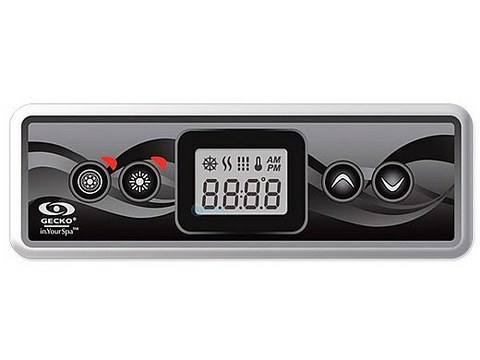 Gecko IN.K300-1OP LCD spa keypad control and overlay, 4 button 1 pump