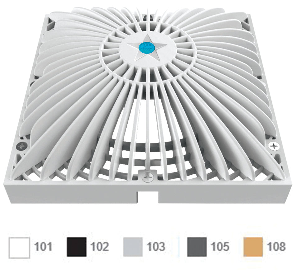 AquaStar R9MF101 9 inch square white MoFlow retrofit suction outlet cover