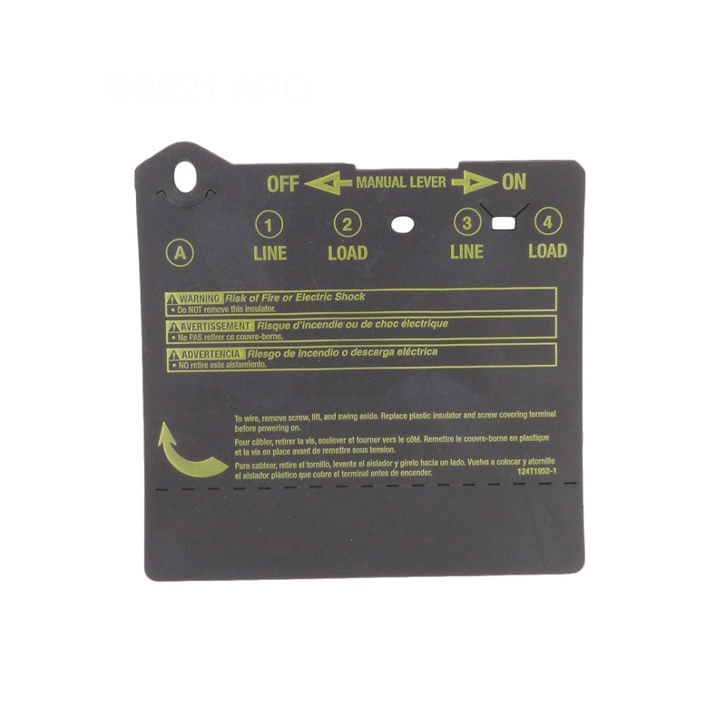 Intermatic 124T1952 clear insulator for T103 and T104 Series time switches