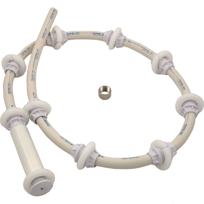 Hayward AX5000RSHA white sweep hose with rollers and clamp for Phantom, Viio and Viper cleaners