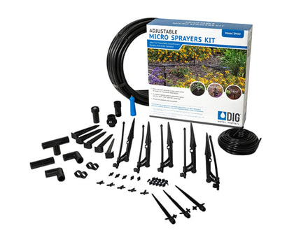 DIG Adjustable Micro Sprayer Kit with 8 Sprayers, Expandable to 1000 Sq Ft, SM50