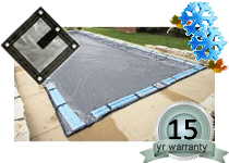 PoolTux King 20'x45' solid rectangle winter cover with 15 year warranty