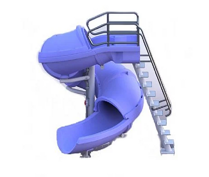 S.R. Smith Vortex closed flume pool slide with ladder in blue, 695-209-23