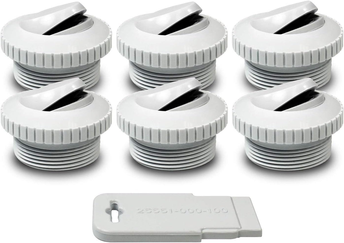 Aquamoto 25552-000-000 white slotted eyeball inlet jet, standard 1-1/2 inch thread