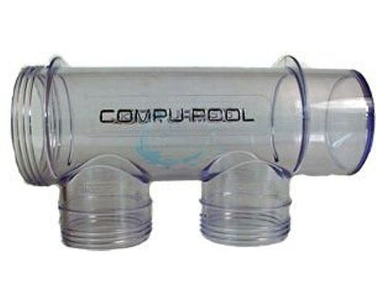 CompuPool JD363102Z clear electrode housing body for CPSC series salt chlorinators