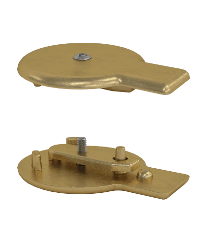 Perma-Cast PE-8 two piece brass anchor cover with screw