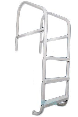 Saftron CBL-324-3S-W commercial cross braced 3-step pool ladder in white