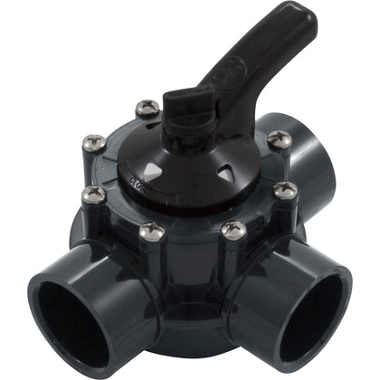 Hayward PSV3SDGR 1-1/2 in by 2 in PSV Series 3-way diverter valve in PVC