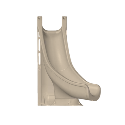 Global Pool Products Tidal Wave pool slide in sandstone with a left turn