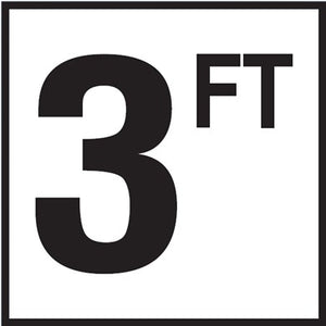 Inlays C610030 6x6 depth marker tile reading 3 FT with 4 inch numbers