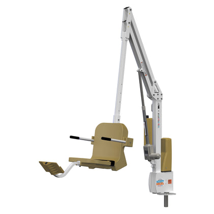 Aqua Creek F-SCTXL-T Scout Excel white pool lift with tan seat