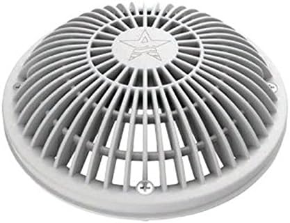AquaStar 8MF101 8 inch white round MoFlow suction outlet cover with mud frame
