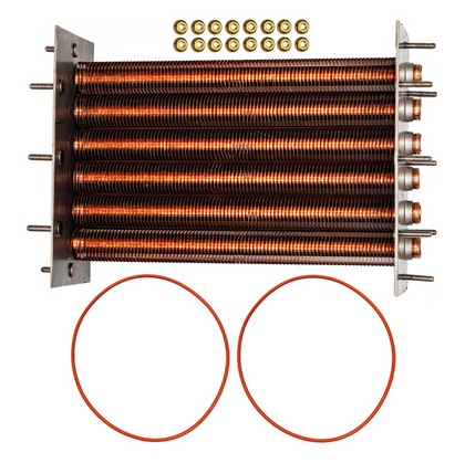Raypak 014874F copper tube bundle assembly for 106A BTU heaters with polymer heads