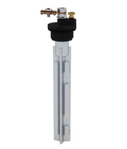 Perma-Cast TN-100 Technode in-line zinc anode for a tee, clear PVC housing