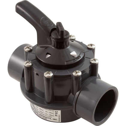 Hayward PSV2SDGR 1-1/2 inch by 2 inch PSV Series 2-way PVC diverter valve