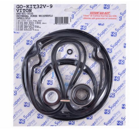SuperPro GO-KIT32V-9 Viton Whisperflo pump seal rebuild kit