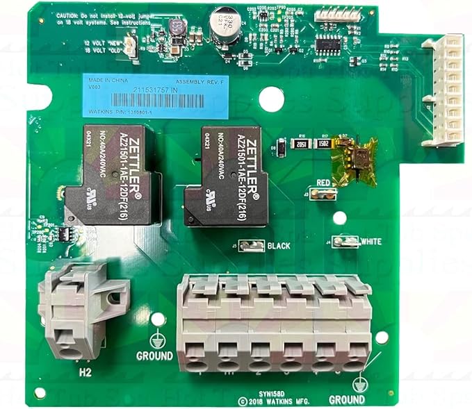 The Spa Works 77119 heater relay circuit board for Watkins IQ2020 spa systems
