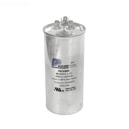 Raypak H000127 capacitor, 80+5 MFD 370 VAC, for 5350, 6350 and 6200 heat pump pool heaters