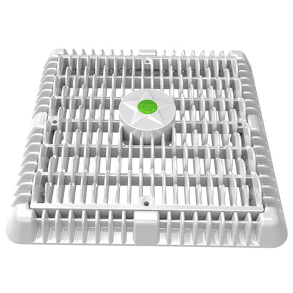 AquaStar WAV9WR101 9 inch by 9 inch white Wave suction cover with frame and riser
