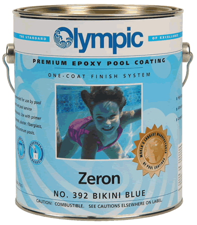 Olympic Pool Coatings Zeron Blue Ice epoxy coating, 1 gallon