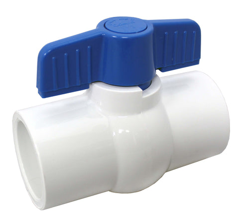 Lasco V10491N 1 inch slip x slip compact PVC ball valve
