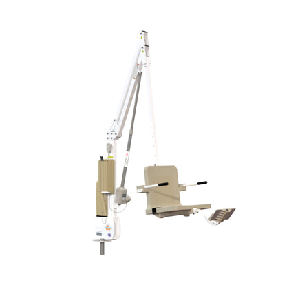 Aqua Creek Revolution XL ADA Pool Lift, 500 lb, No Anchor, White with Tan Seat, F-REVXL-T
