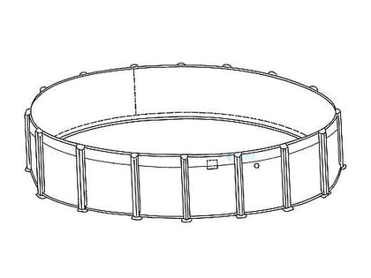 Doughboy Coronado 33 ft round 54 in. sub-assembly for CaliMar above ground pools