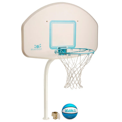 Dunn-Rite Products DMB200BR Deck Shoot Stainless regulation size deck mounted pool basketball unit