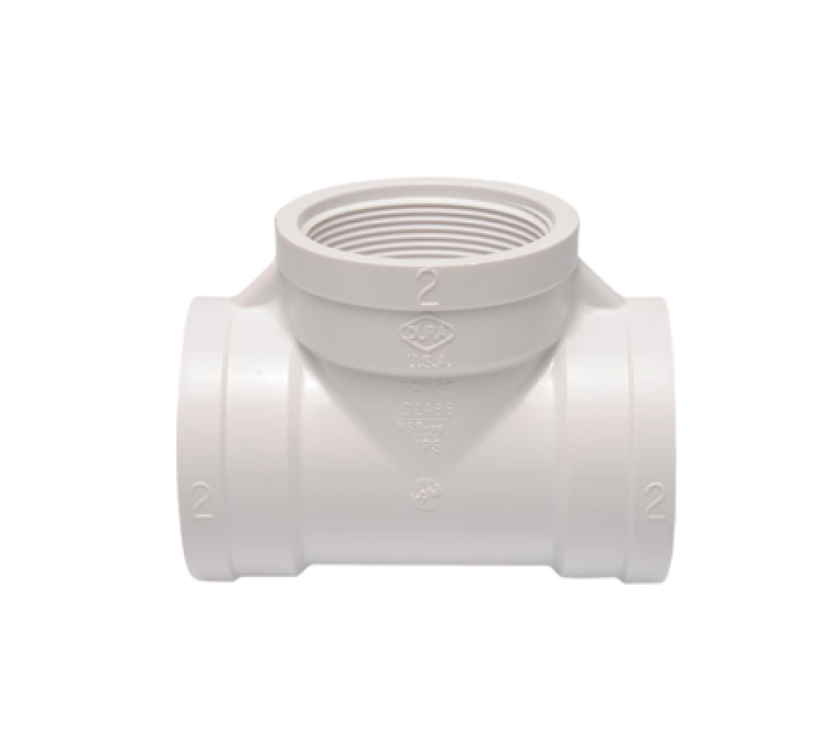 Dura Plastics 405-012 1-1/4 in. FIPT tee, threaded on all three ports