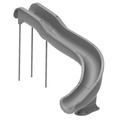 Global Pool Products SW17 pool slide in grey, right turn