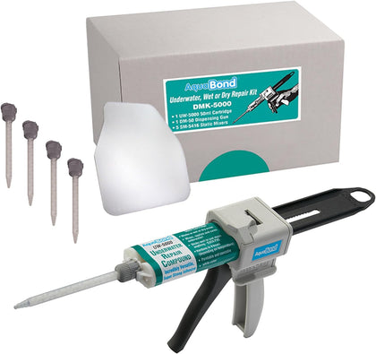Aquabond DMK-5000 underwater swimming pool repair epoxy kit, white