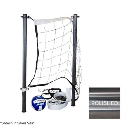 Global Pool Products GPPOTE-VBS20-SS 20 foot pool volleyball set with polished poles