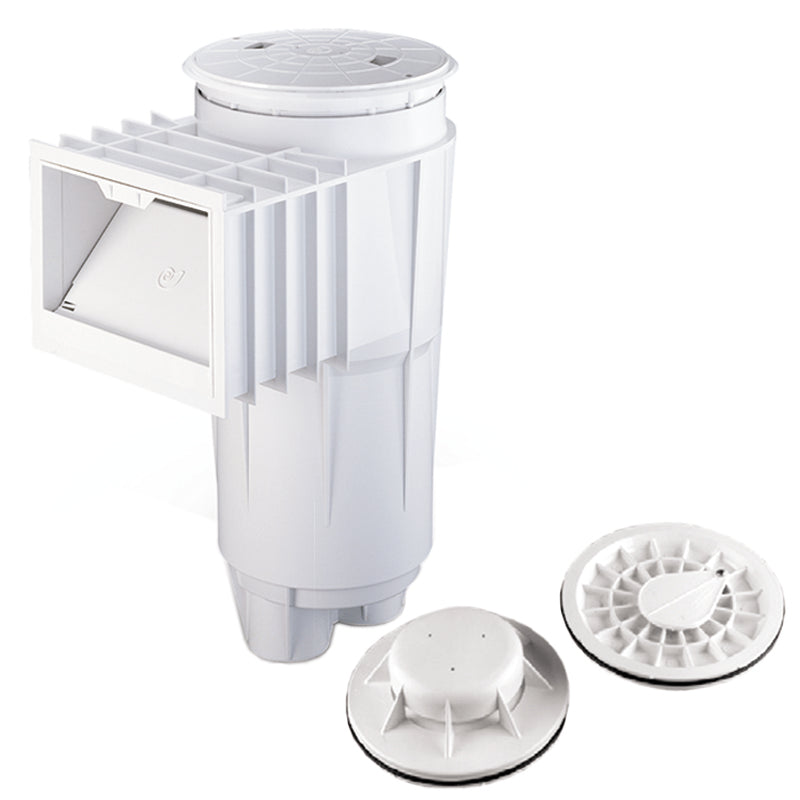 Pentair Bermuda 506308 white PVC pool skimmer with float valve assembly, 2 inch slip port