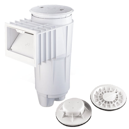 Pentair Bermuda 506308 white PVC pool skimmer with float valve assembly, 2 inch slip port