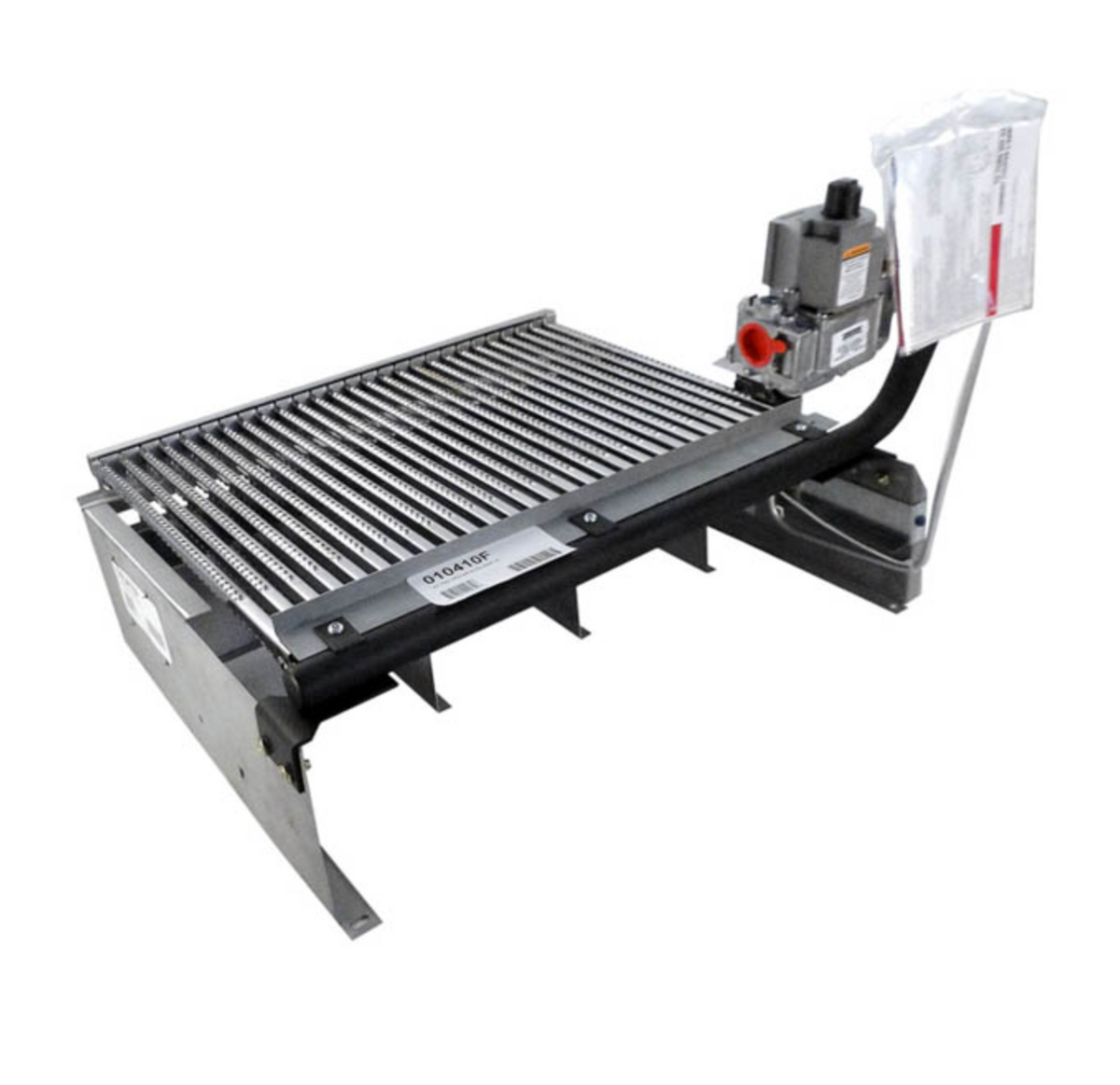 Raypak 010410F 406A burner tray with natural gas valve for IID electronic ignition heaters