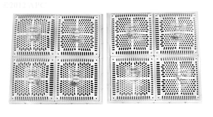 Hayward WG1033HF2PAK2 18 in. x 18 in. high flow main drain cover with inner and outer frames