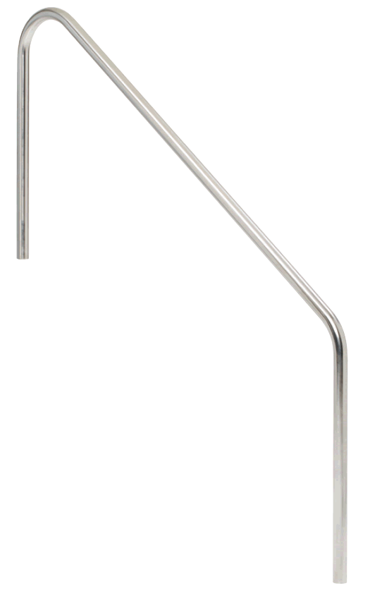 S.R. Smith 2HR-5-049 five foot 2 bend stainless steel pool stair rail