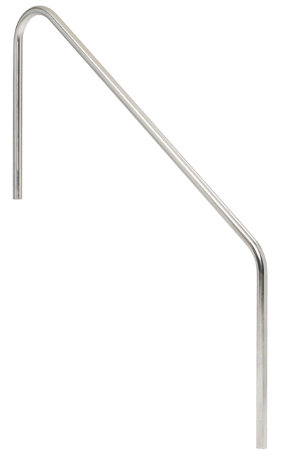 S.R. Smith 2HR-5-049 five foot 2 bend stainless steel pool stair rail