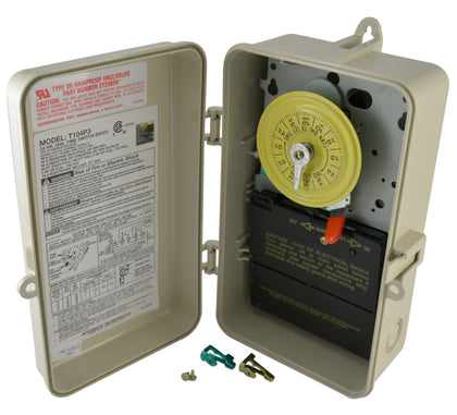 Intermatic T104P3 24-hour mechanical time switch in Type 3R plastic case