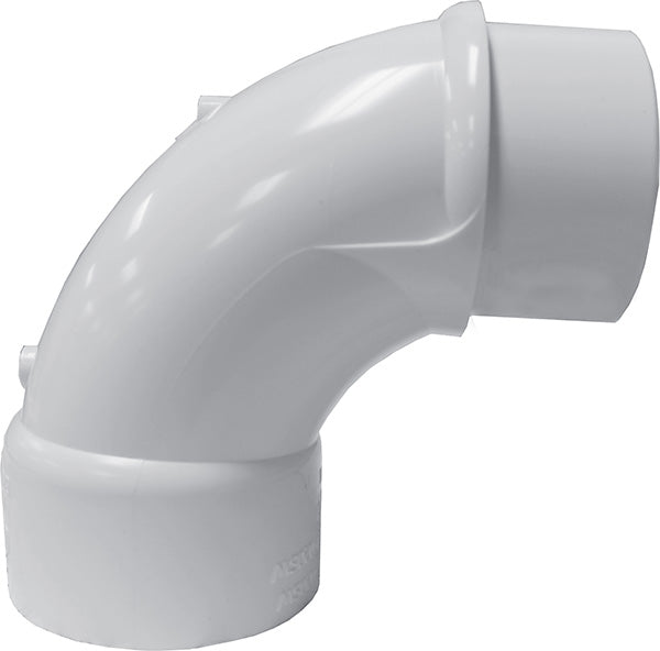 Lasco 409020SW 2 inch spigot by slip schedule 40 PVC 90 degree street sweep elbow
