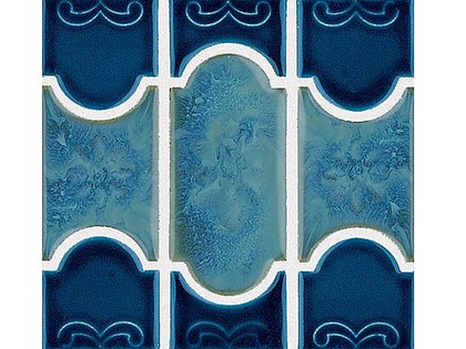 National Pool Tile Botanical Series pool tile in Navy Blue, BUE40