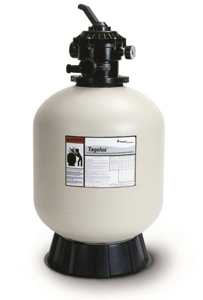 Pentair Tagelus TA100D 30 in. top mount sand filter with 2 in. multiport valve, almond