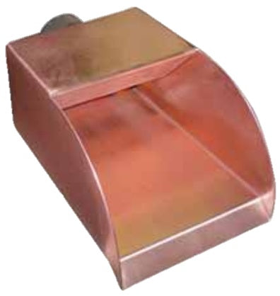 Bobe RC-6 6 inch radius copper scupper, front view